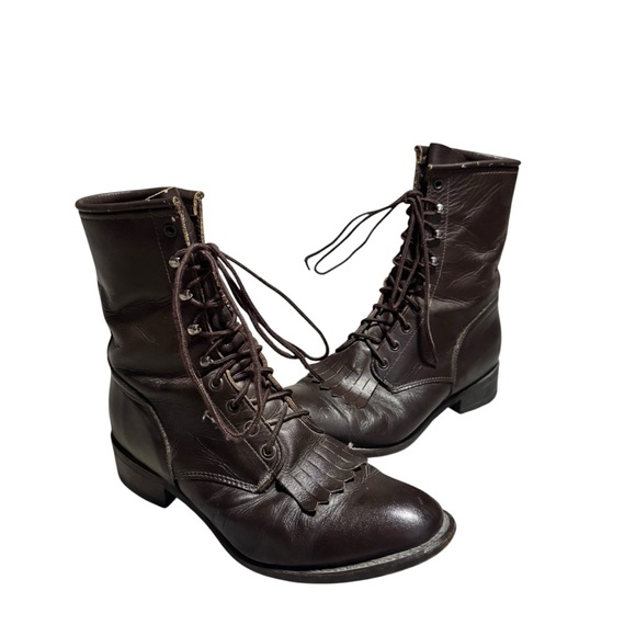 Durango Other - Vintage Durango Kiltie Western Boot Lace Up Leather Bootie USA Made Men's 10.5